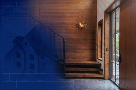 High-end Modern Stairwell and Entryway